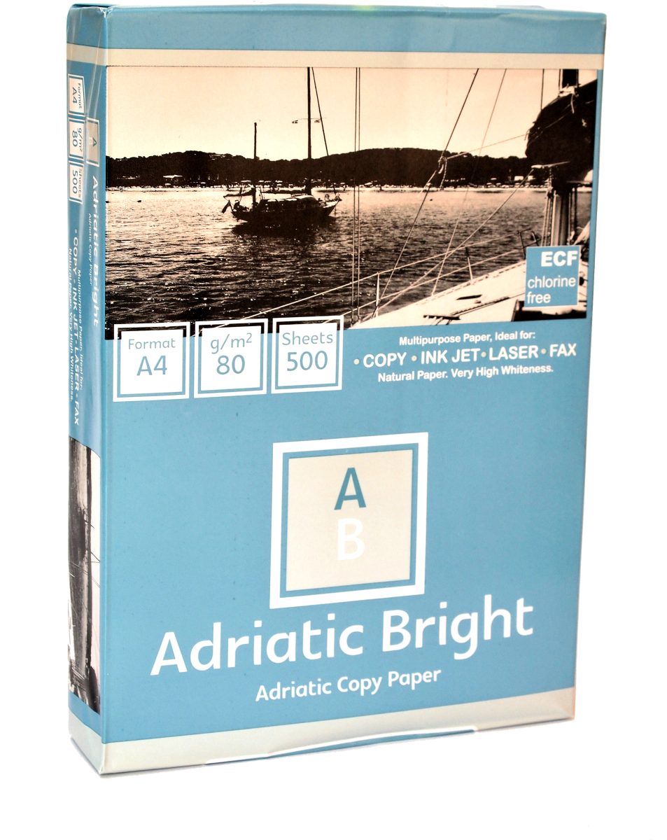 Папір для друку Adriatic Bright A4, 80 г/м2, 500 арк., білий